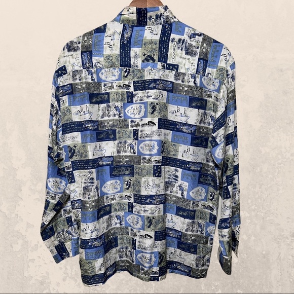Marguerite Li Vintage Silk Button-down summer blouse size medium - Picture 3 of 5